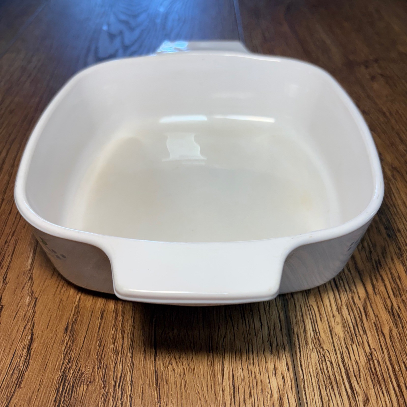 Corning Ware Country Cottage 1L Square Casserole Dish A-1-B White Hearts Vines