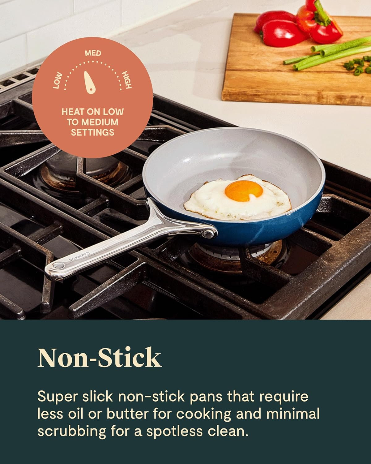 Non-Stick Mini Cookware Set – Ceramic Fry Pan & Saucepan – Oven Safe Cream