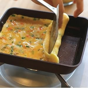 Tamagoyaki Japanese Omelette Pan/Egg Pan Skillet, PFOA-Free, Dishwasher Safe,