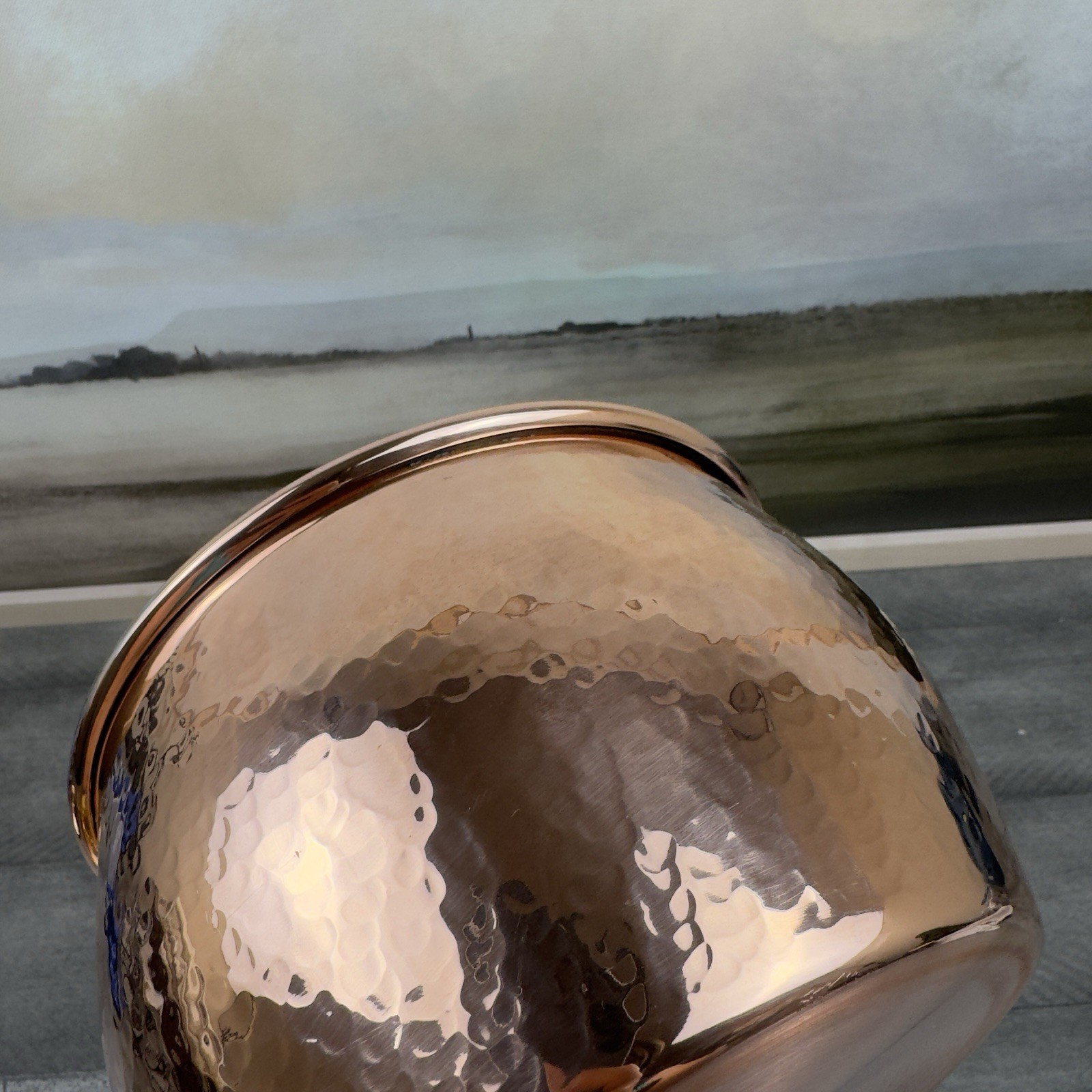 Williams Sonoma Ruffoni Historia Hammered Copper Saucepan 2 1/2 Qt. Bent *Read