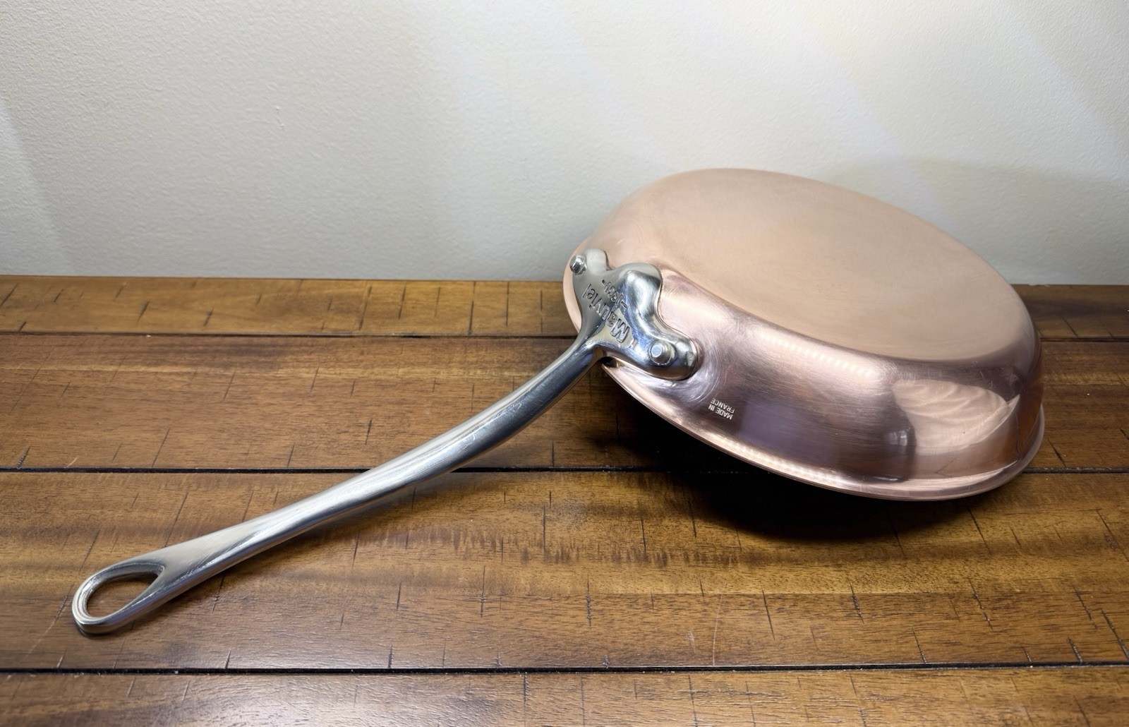 MAUVIEL 1830 Made in France COPPER ROUND FRYING PAN 10” Stainless Steel Handle